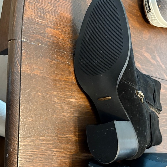 LAUREN for Ralph Lauren Black Suede Ankle Booties - Picture 7 of 11
